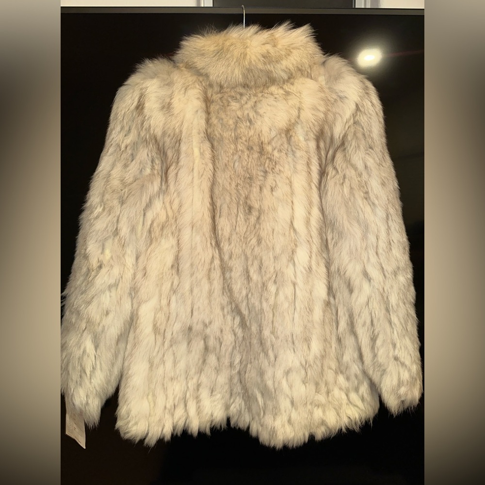 VTG Saga Fox Norway Fur Made In Korea Real Genuine Blue Fox Fur Style 1149 READ - Picture 4 of 14